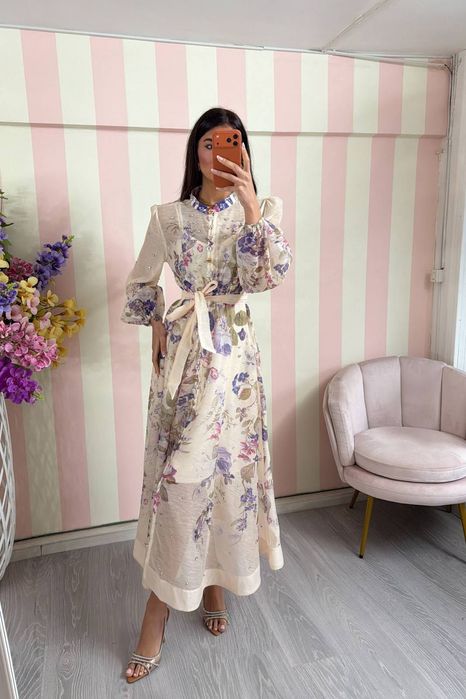 Рокля с кристали 100% вискоза