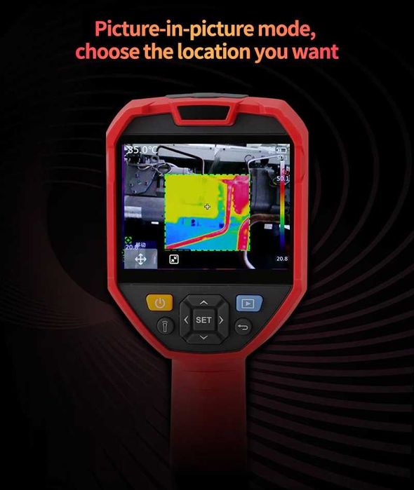 Професионална термокамера UTI260E инфраред  термометър температура чер