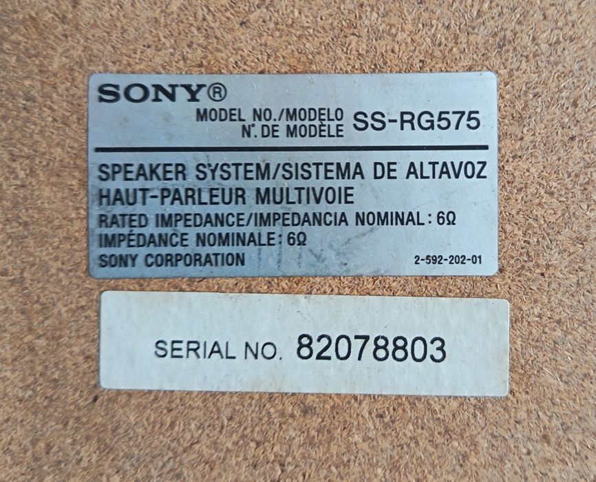 Boxe Sony SS - RG575