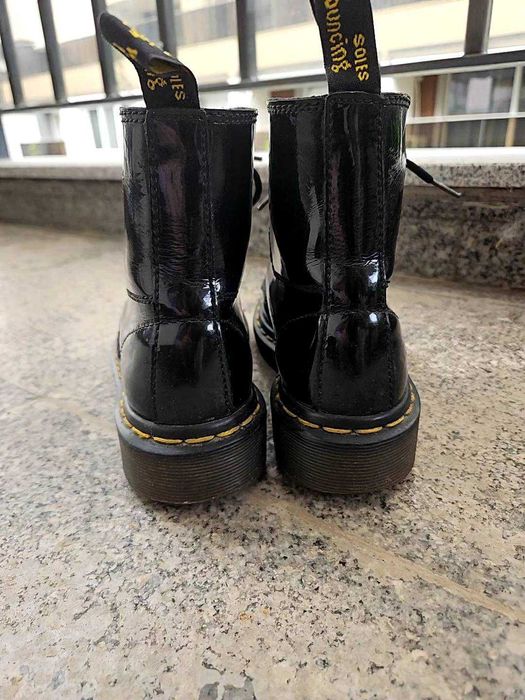 Dr Martens черни лачени детски обувки