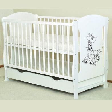 Vând pătuț bebe cu model girafa multifunctional Giraffe White + Saltea Cocos – MAMO-TATO
