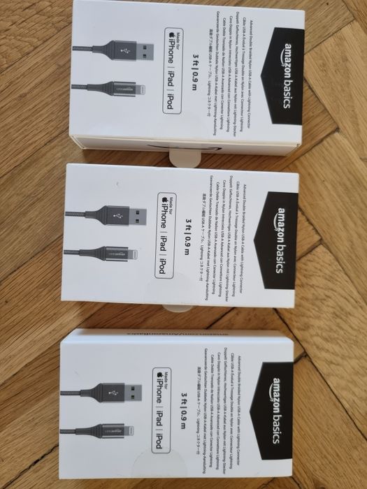 Cablu USB-A , iPhone, iPad,iPod Amazon Basics ,împletitură dublă din nailon