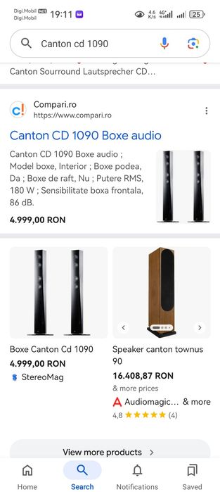 Boxe Canton CD 1090 putere 180W RMS impedanta 4-8 ohmi