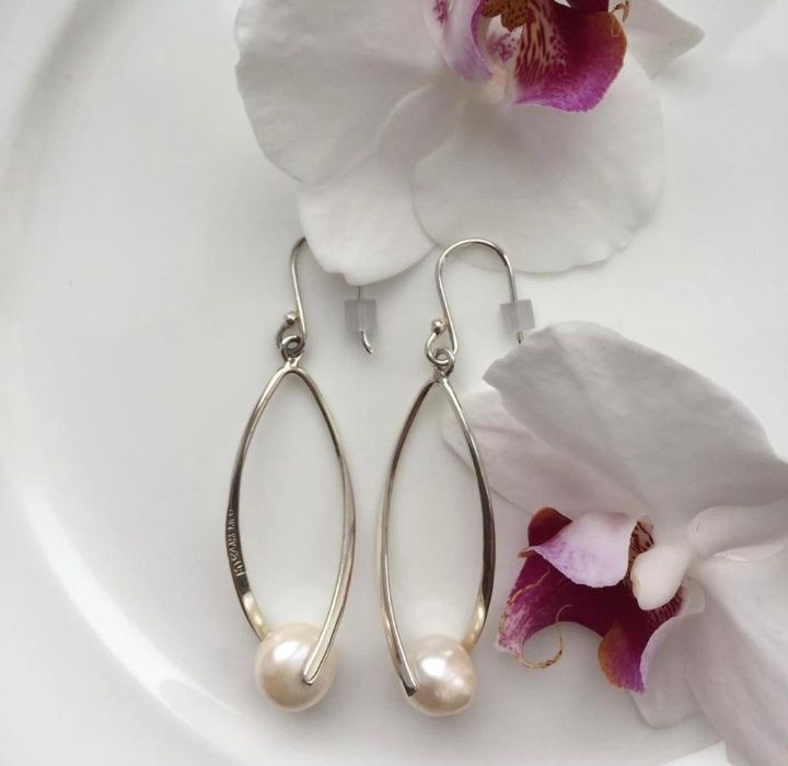 Серьги La Plata (серебро, жемчуг)