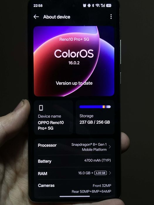 OPPO Reno10 Pro+ 5G  256/16