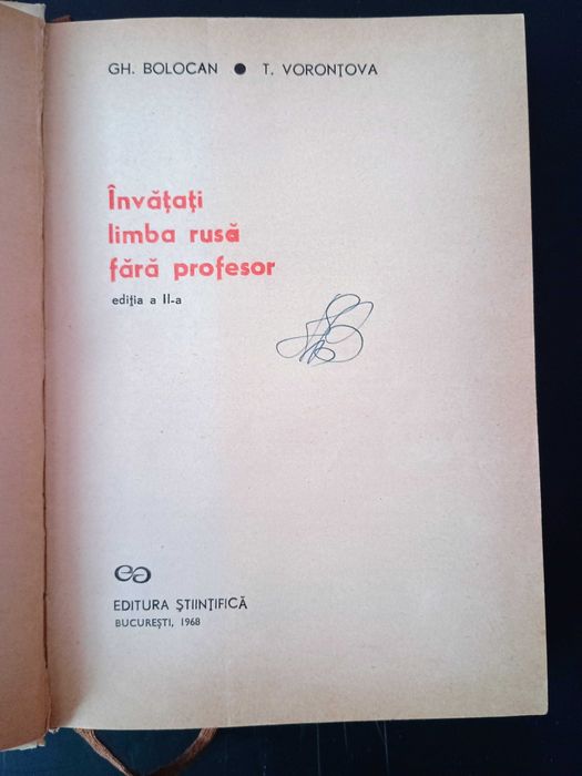 Invatati limba rusa fara profesor-Gh. Bolocan /T.Vorontova