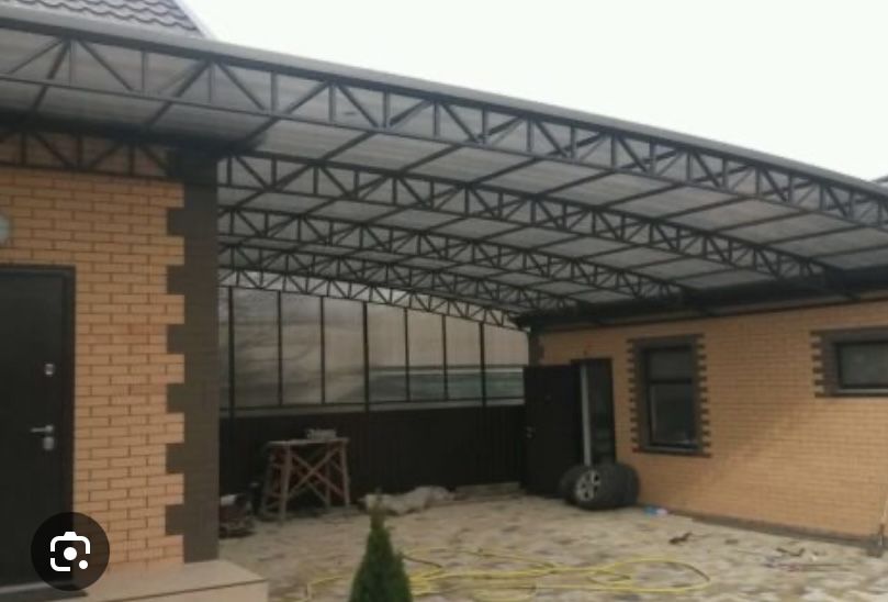 Навес варота забор