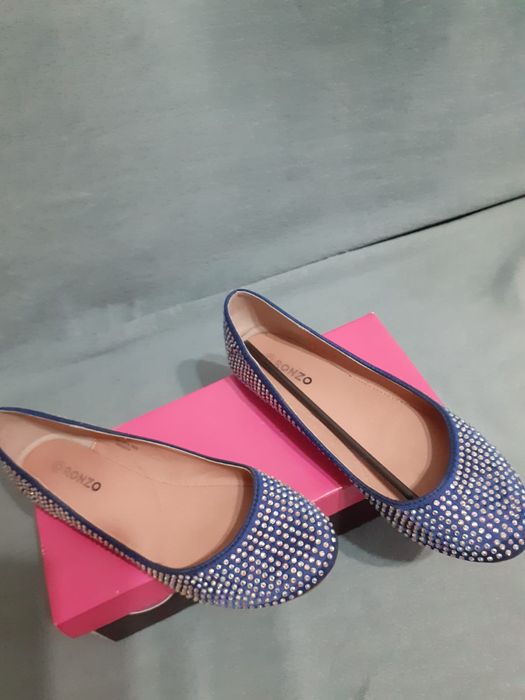 Балетки новые блестящие