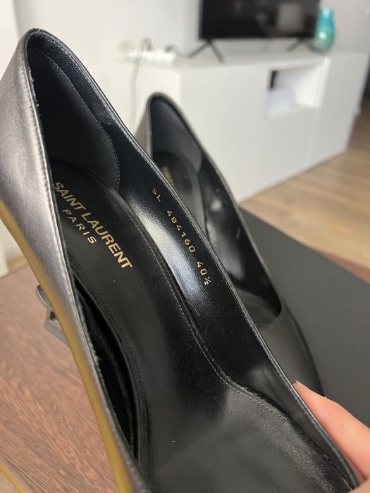 Pantofi YSL Opyum lambskin marime 40.5 toc 8.5 cm