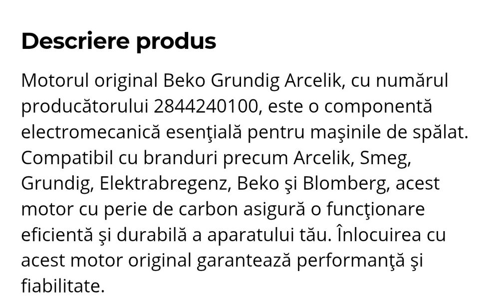 Motor masina de spalat Beko 2844240100
