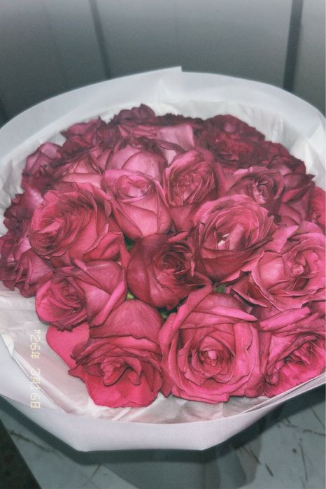 Свежий букет розз