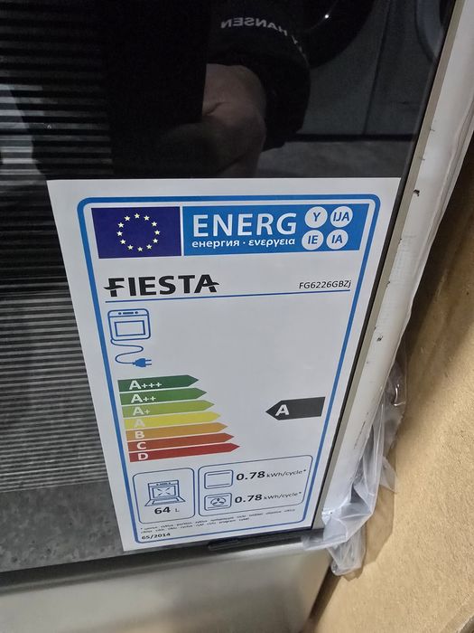 Нова комбинирана готварска печка 60 см газ/ ток Fiesta  инокс 70 литра