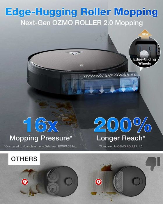 РОБОТ прахосмукачка ECOVACS DEEBOT X11 OmniCyclone 19500Pa [НОВА]