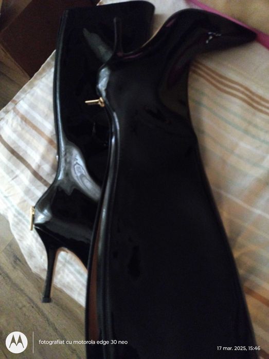Cizme pe gamba, 39, Paris Texas, lăcuite