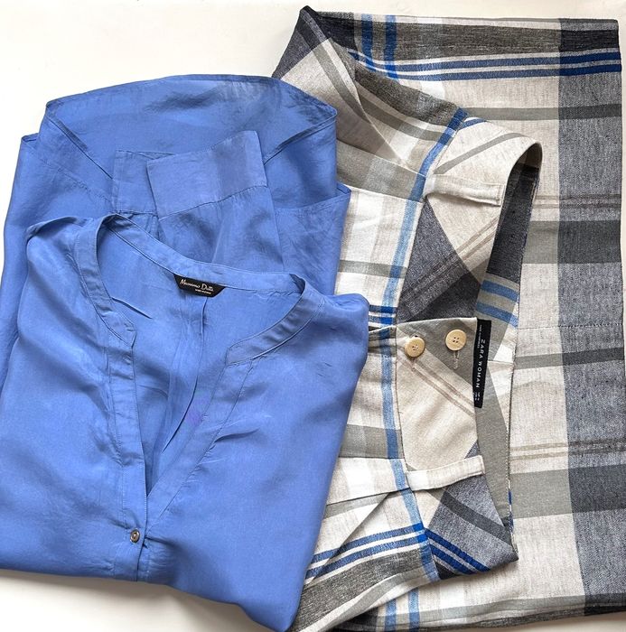 Елегантна пола с висока талия Zara & копринена туника Massimo Dutti