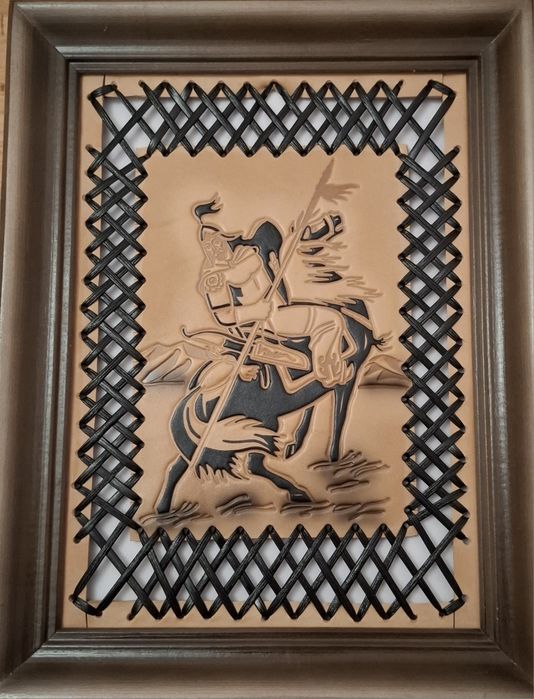 Картина из кожи .