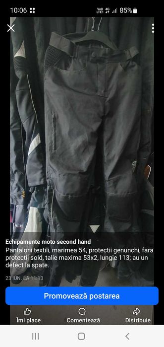 Pantaloni moto second hand