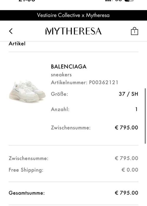 Belenciaga Triple S white - 37 EU