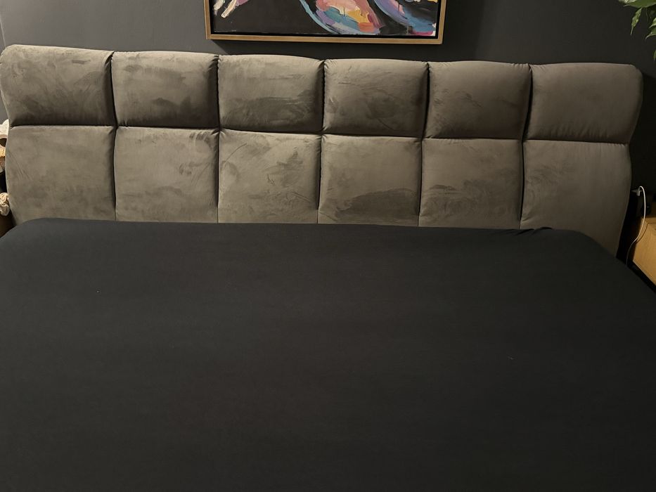 Тапицирана табла за Легло- сива с височина 100 см, ширина 200 см,