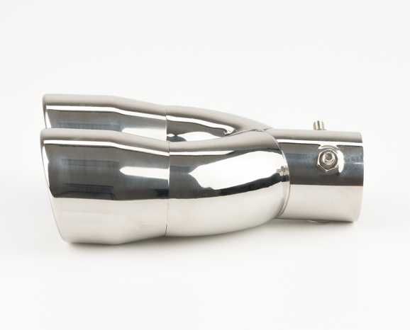 Накрайник за ауспух, двоен, неръждаема стомана