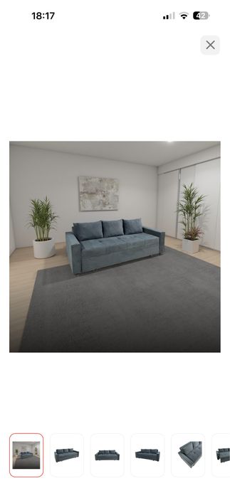 Диван Morbido Комфорт, 210х80 см, обивка микровелюр, серый