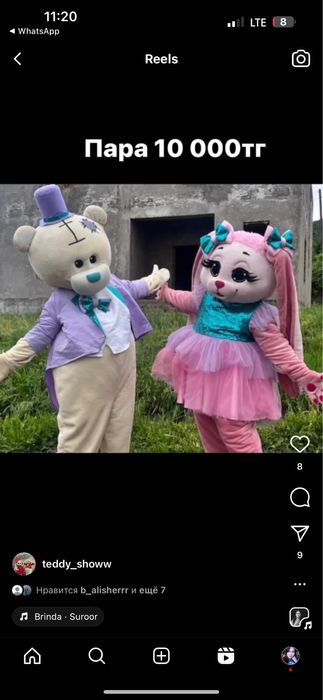 Мишка Алматы Каскелен Тедди Зайка