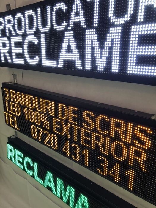 Reclame luminoase led EXTERIOR ! Producator afișaje , panouri led