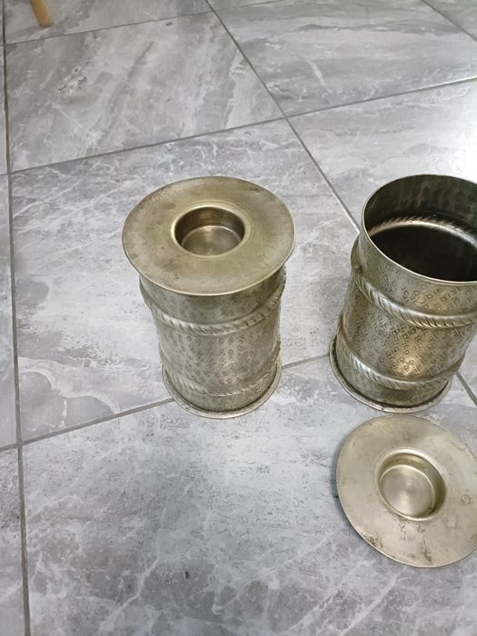 Halba sau set 2 halbe antice cu capac