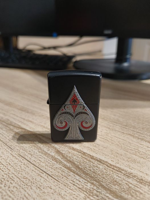 Zippo Classic Ace of Spade negru mat