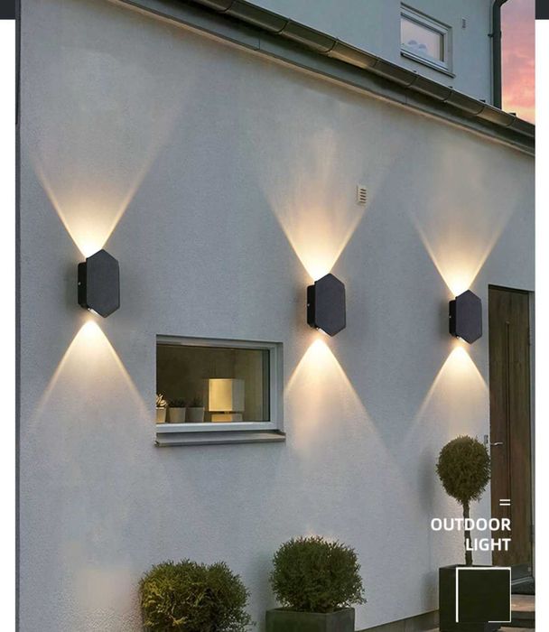 Луксозна ФАСАДНА LED ЛАМПА Външна IP 65 стена ограда къща външна