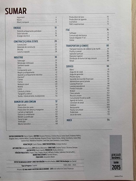 Revista CEI mai MARI JUCATORI din ECONOMIE 2015 - Ziarul Financiar ZF