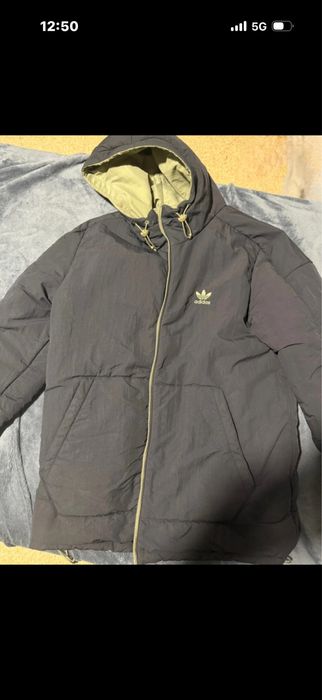 Geaca Adidas 2 fete ( verde olive si negru ) Originala