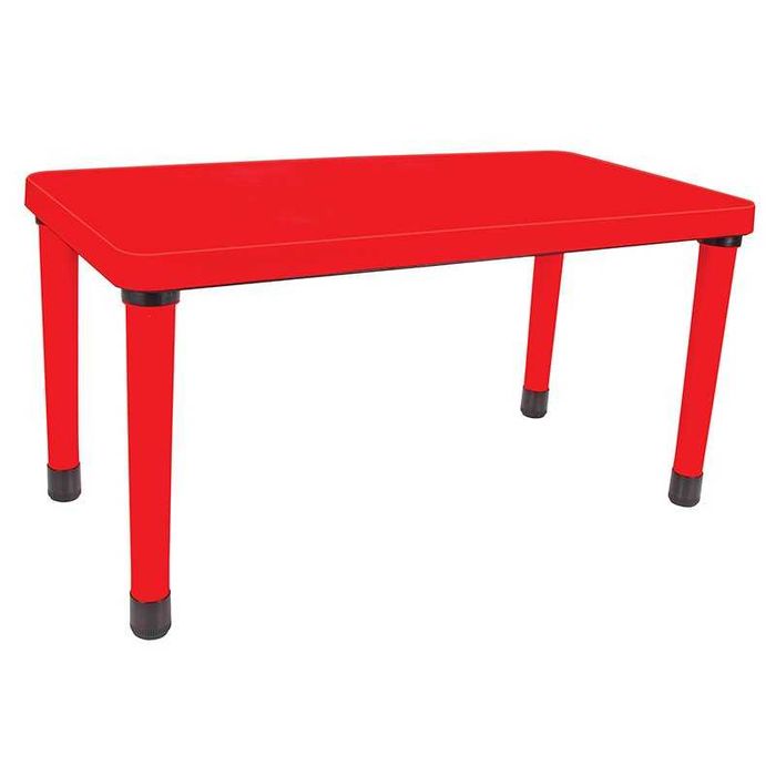Masuta pentru copii interior/exterior Pilsan Happy Table Rosu 120x60cm pentru lectii/activitati 4 copii,plastic rezistent, pt gradinite, crese