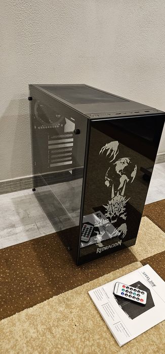 Carcasa Redragon Steeljaw Pro, Mid-Tower, , ATX, Bl telecomanda RGB