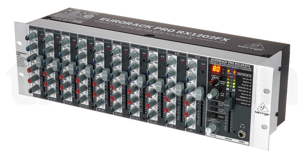 12 Канален рак миксер RX1202FX V2 (12-Channel Rack Mixer Behringer RX1202FX V2)
