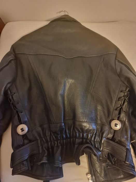 Geaca biker piele naturala 42