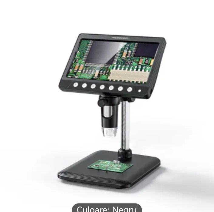 Microscop digital cu compatibilitate PC,ecran de 7 inchi, camera 5 mpx