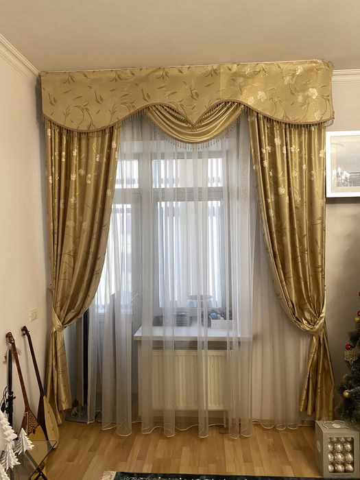 2 комплекта штор с тюлью