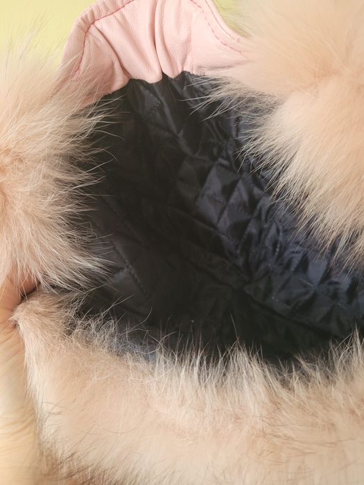 Căciula piele si blană vulpe