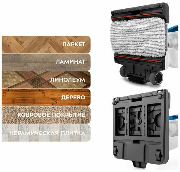 Вертикальный паровой пылесос «2 в 1» Kitfort KT-556