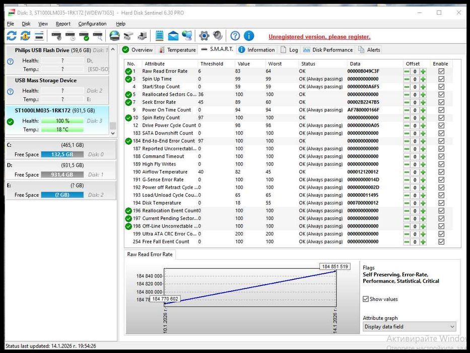 Хард диск за лаптоп Seagate Mobile 1TB ,5400rpm,128MB