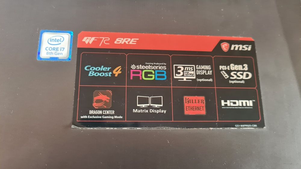 Laptop Gaming MSI GF72-8RE i7 8750H 4.1GHz, GTX 1060, 16GB, 1TB/128GB