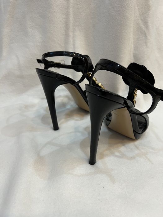 Sandale negre cu toc Sofia Baldi