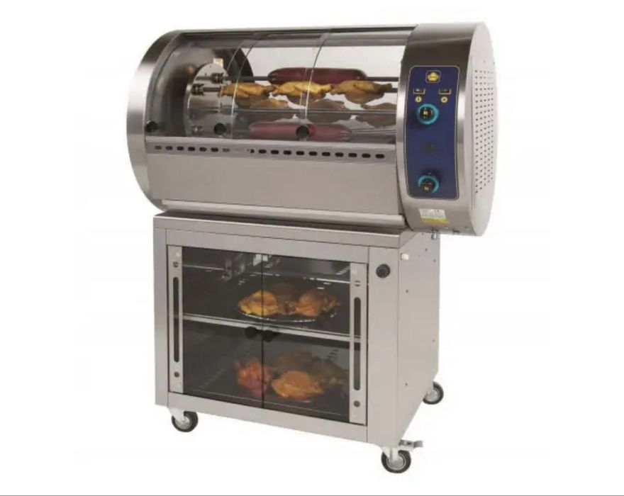 Rotisor electric planetar cu suport incalzit, 30 pui