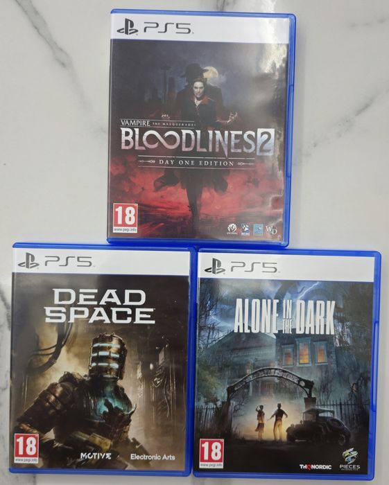 Ocazie ! Cele mai ieftine de pe tara ! Noi noute prim proprietar dead space, alone in the dark , vampire masquerade bloodlines 2 ps5 impecabile