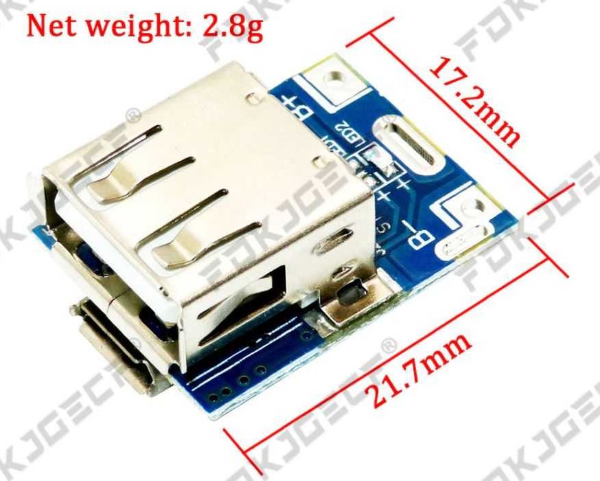 Modul powerbank baterie externa BMS li Ion 18650 1 A sau 2,4 A