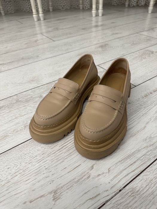 Лоферы кожаные