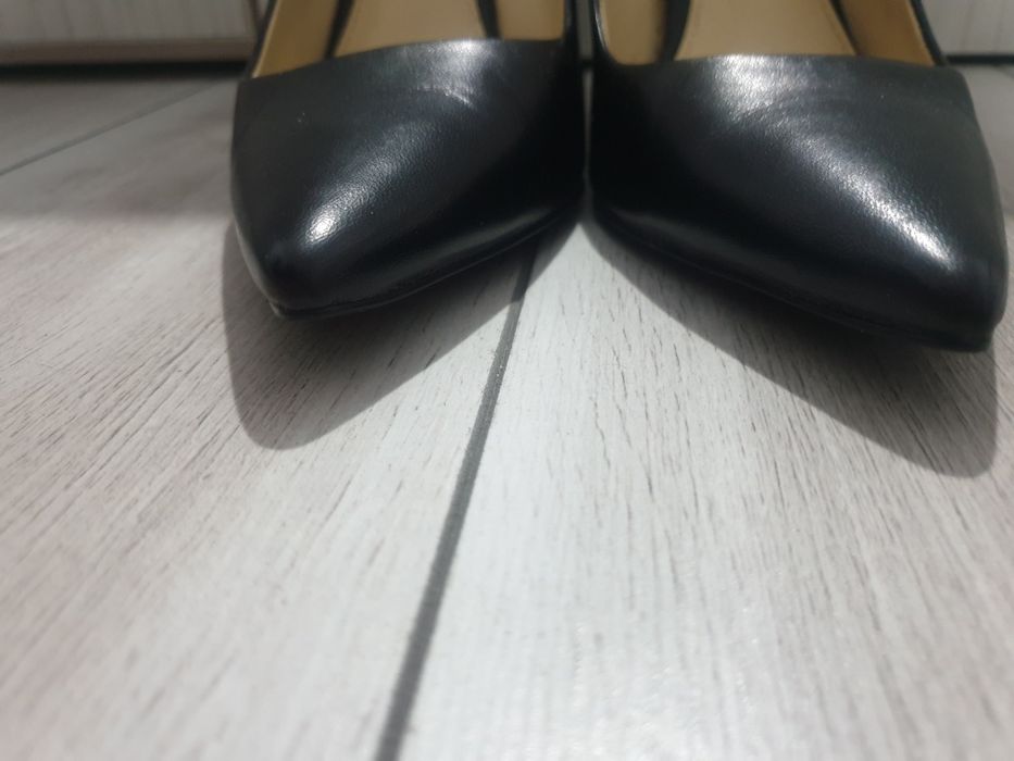 Pantofi piele naturala negri stilettoRalph lauren 36.5