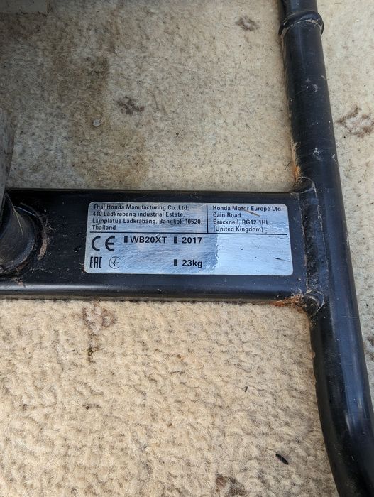 Motopompa apa honda wb20xt