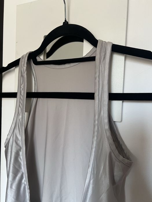 Body Reebok S de mișcare, dans, balet argintiu cu negru Dance Leotard